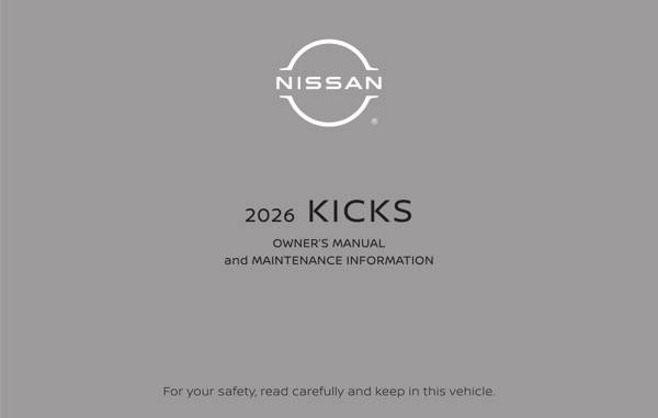 2026 Nissan Kicks Owner's Manual