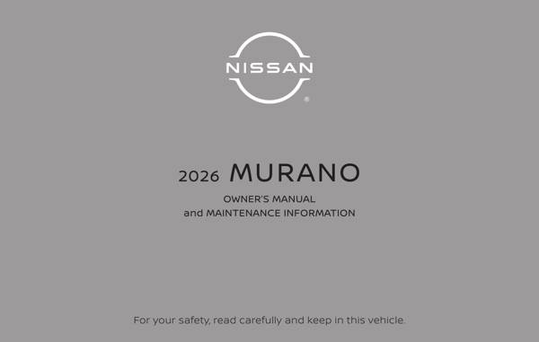 2026 Nissan Murano Owner's Manual